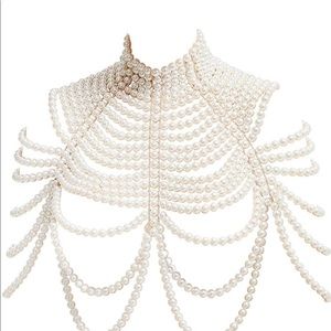 Pearl Necklace Collar - Body Chain